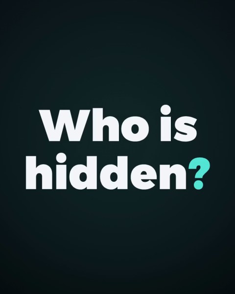 Question card reading: Who is hidden?